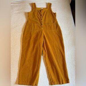 Earthbound Trading Company Mustard Corduroy Jumpsuit